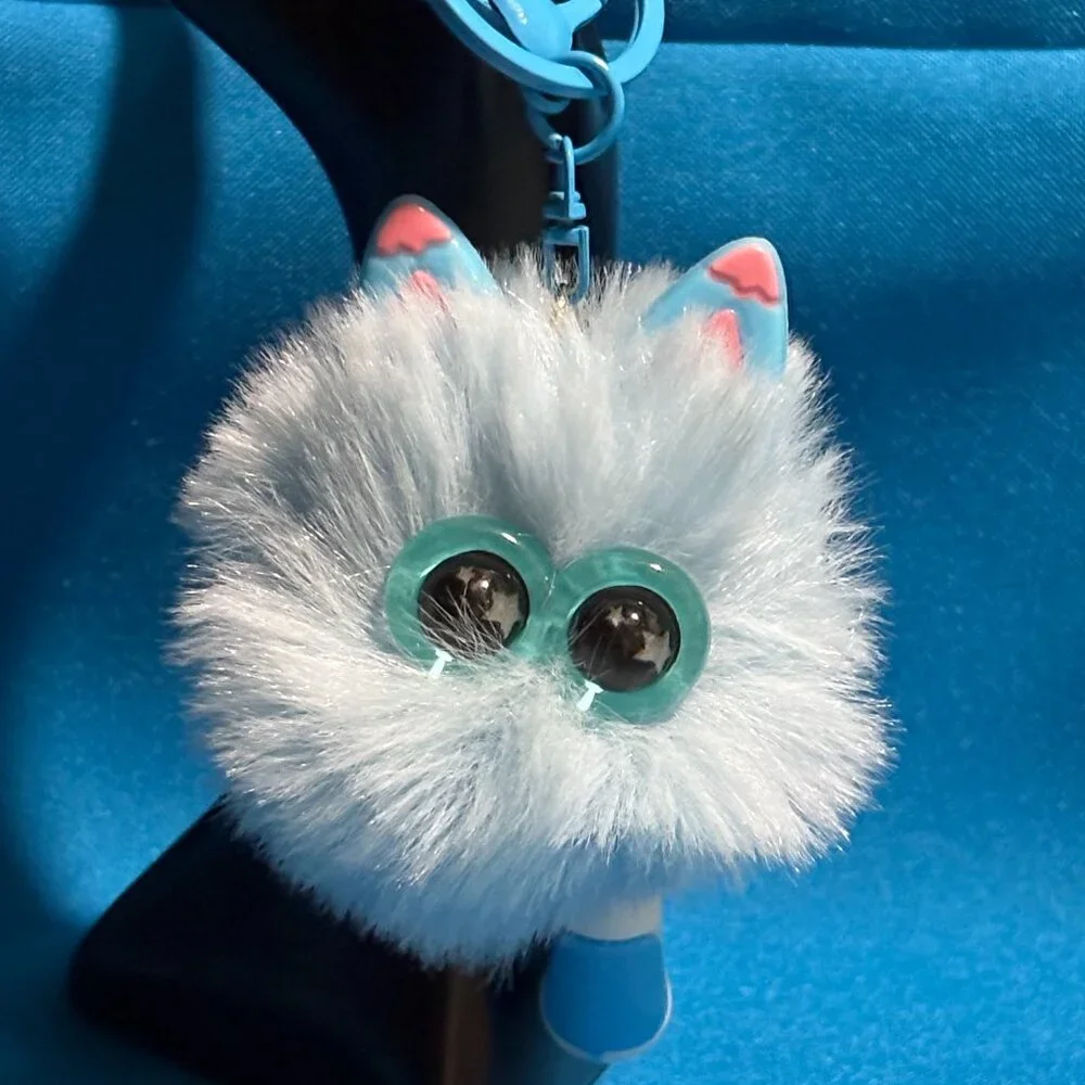 Cute Pom Pom Cat Phone Car Pendant Girl Key Chain Handbag Chain New